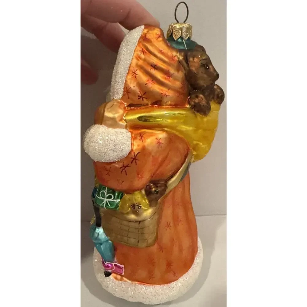 1996 Christopher Radko LG LONDONBERRY Red‎ Glass Tree Christmas Ornament 7.5